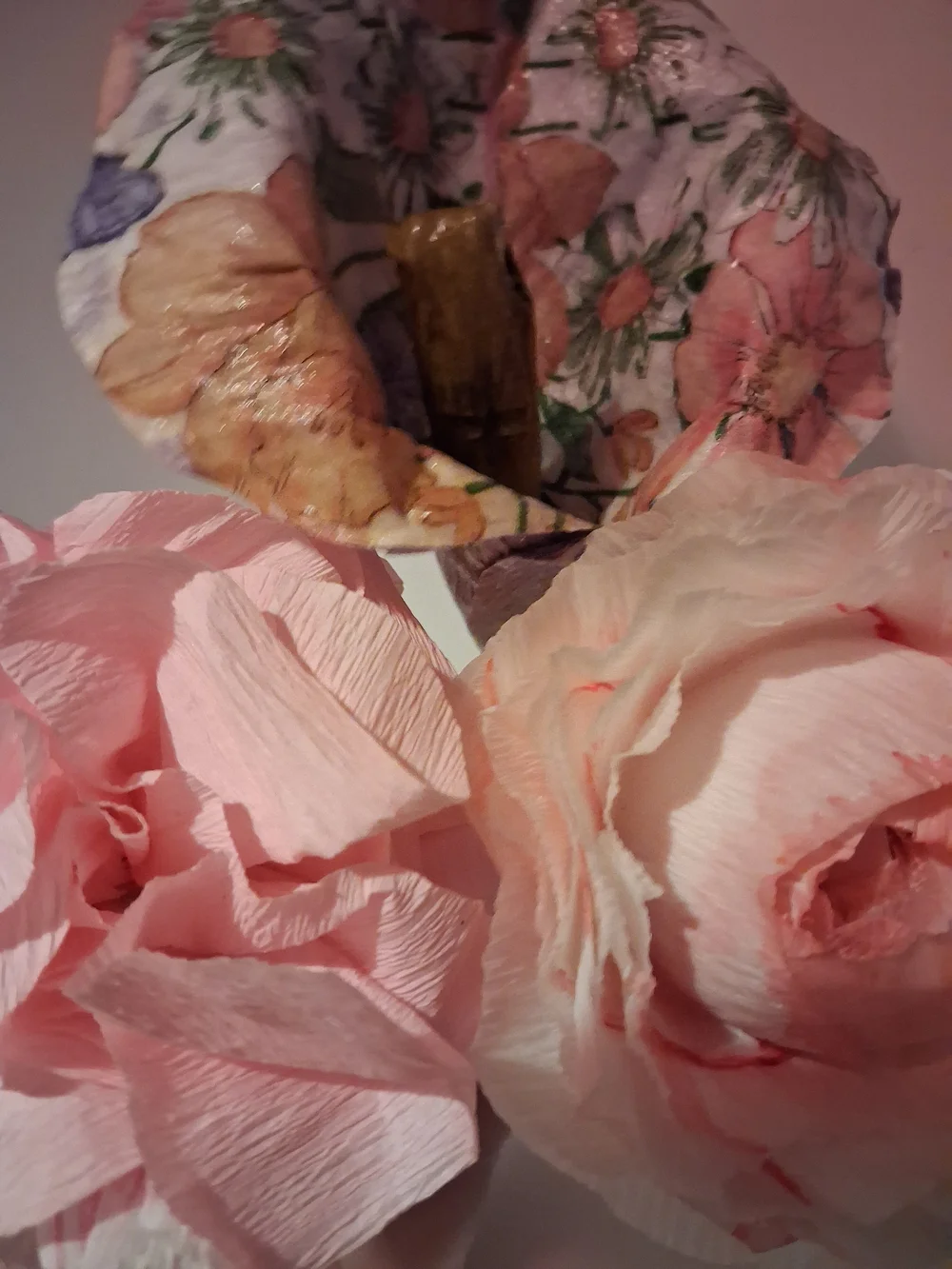 Handcrafted Crepe Paper Flowers - Soft Pink Bloom Set